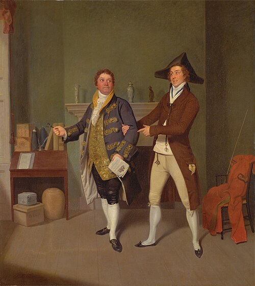 John Quick and John Fawcett in Thomas Moreton's The Way to Get Married"", 1796, Samuel De Wilde