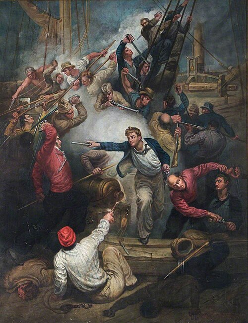 Captain Rogers Capturing the 'Jeune Richard', 1 October 1807, 1809, Samuel Drummond
