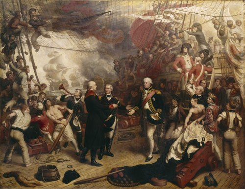 Admiral Duncan Receiving the Sword of the Dutch Admiral de Winter at the Battle of Camperdown, 11 Oc, 1827, Samuel Drummond