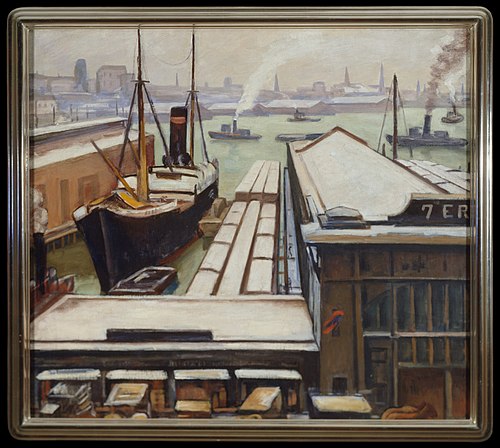 East River, 1913, Samuel Halpert
