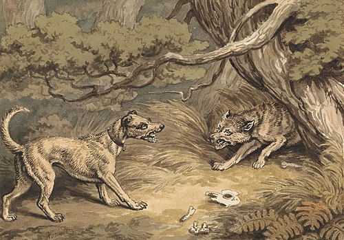 The Dog and the Wolf, , William-Samuel Howitt