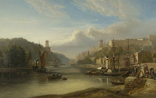 View on the Avon at Hotswells, 1840, Samuel Jackson