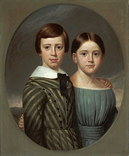 John Oscar Kent and His Sister, Sarah Eliza Kent, 1844, Samuel Lancaster Gerry
