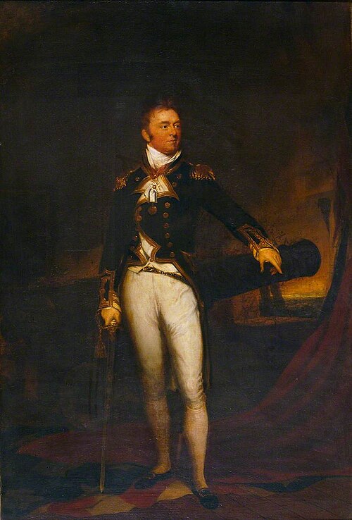 Admiral Sir P. Bowes Vere Broke, Bt (1776–1840), 1814, Samuel Lane