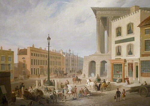 Birmingham Town Hall and Queen's College, 1850, Samuel Lines