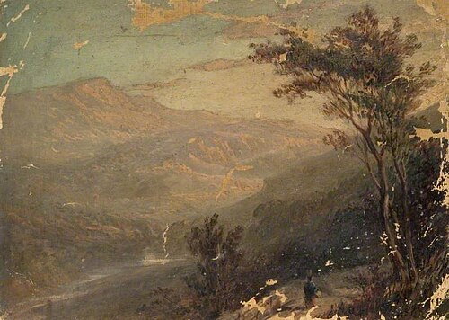 Mountain Scene with Trees, , Samuel Lines