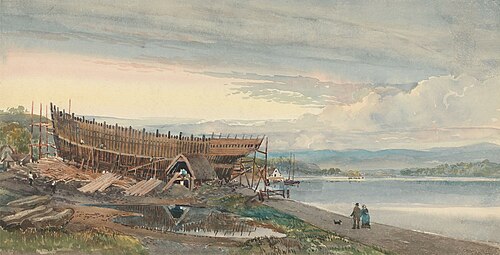 Boat Building on the Teign, , Samuel Lucas
