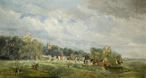 Haymaking Scene, Hertfordshire, , Samuel Lucas