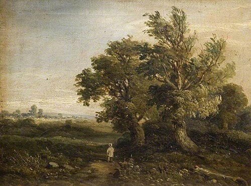 Landscape With Trees, 1820, Samuel Rostill Lines