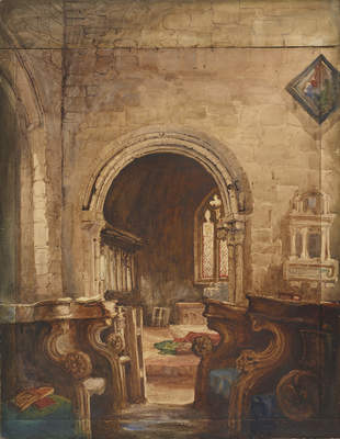 Interior Of Tettenhall Church, 1826, Samuel Rostill Lines