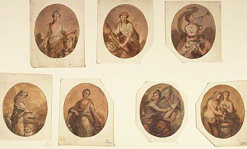 Sketches of Symbolic Figures, 1789, Samuel Shelley