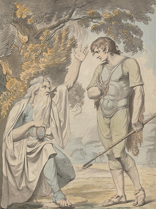 A Bard and a Shepherd, , Samuel Woodforde