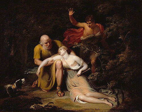 Dorinda, Wounded by Silvio, Is Sustained by Linco, 1802, Samuel Woodforde