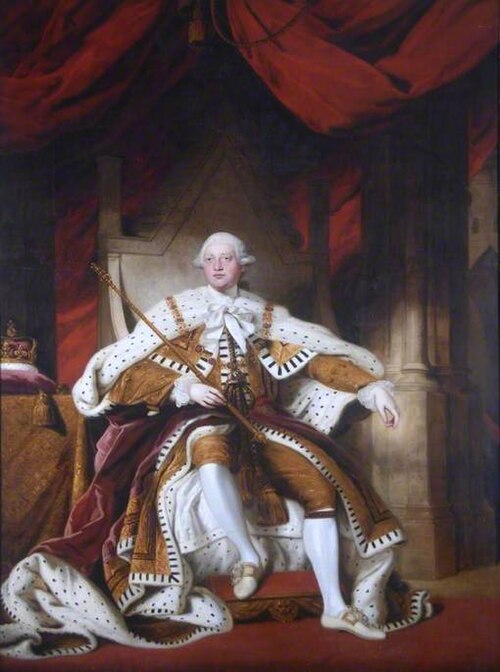 George III (1738–1820) (after Joshua Reynolds), 1804, Samuel Woodforde