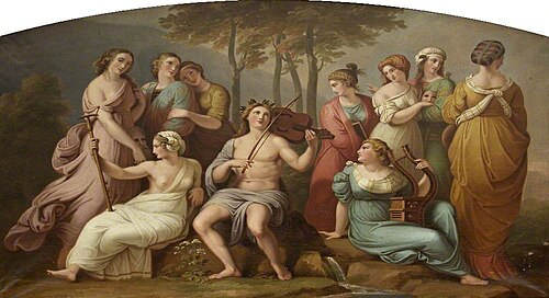 Apollo and the Muses on Parnassus (after Raphael), 1804, Samuel Woodforde