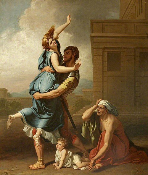 A Group from Rape of the Sabines (after Poussin), 1814, Samuel Woodforde