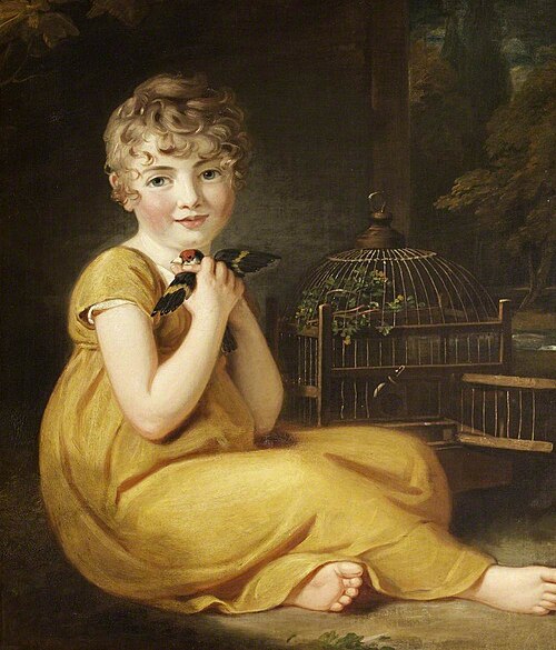 A Child with a Goldfinch, 1813, Samuel Woodforde
