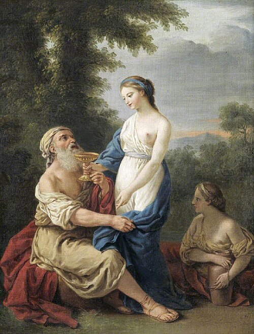 Lot and his Daughters (after Lagrenée), 1783, Samuel Woodforde