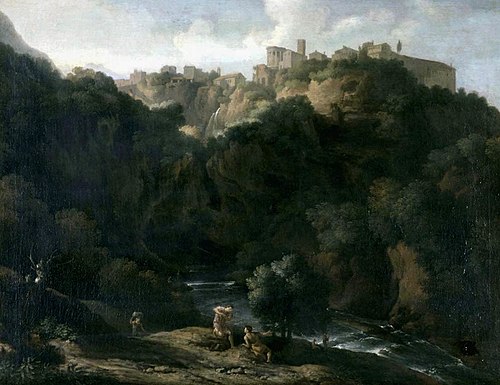 A View of Tivoli, with the Teverone Flowing Beneath, 1650, Gaspard Dughet