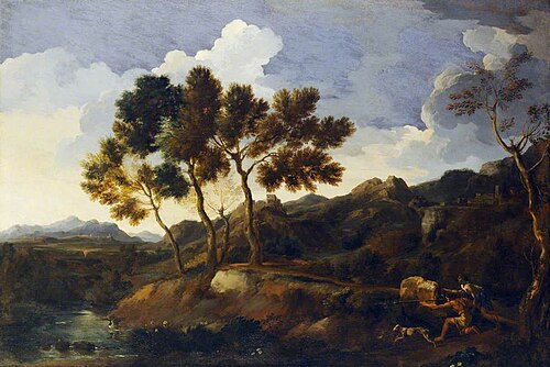 Landscape with Hunters, 1639, Gaspard Dughet