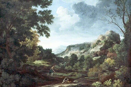 Landscape with Pyramus and Thisbe, 1656, Gaspard Dughet