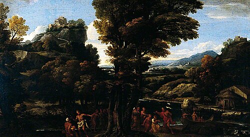 Classical Landscape with Castle on a Rock, 1790, Gaspard Dughet