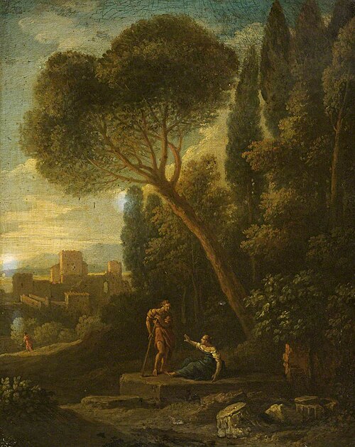 Classical Landscape with Figures (Noli me Tangere?), 1800, Gaspard Dughet
