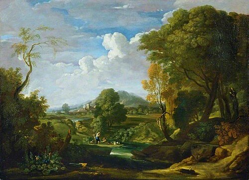 Landscape with Two Figures, , Gaspard Dughet