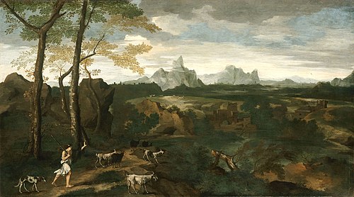 Landscape with a Herdsman and Goats, 1635, Gaspard Dughet