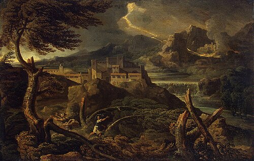 Paysage à l'éclair, 1668, Gaspard Dughet