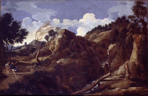 Mountainous Landscape with Approaching Storm, 1638, Gaspard Dughet
