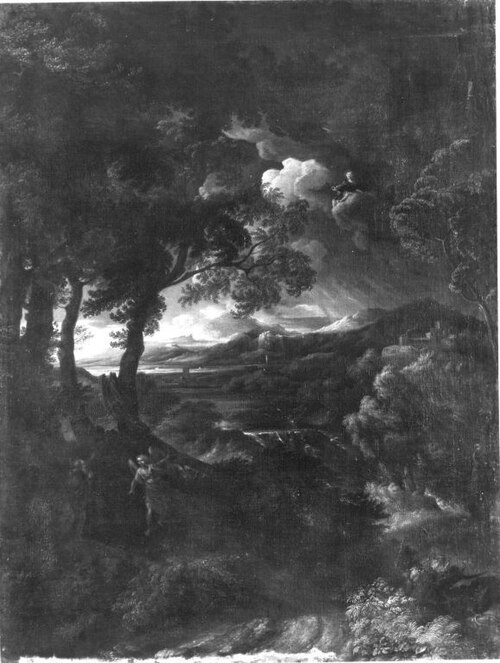 Italienische Landschaft mit Elias und dem Engel (Kopie nach), , Gaspard Dughet