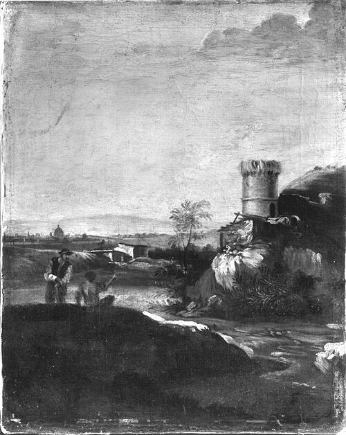 Landschaft italienischen Charakters (Umkreis), 1645, Gaspard Dughet