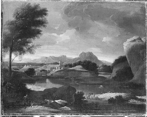 Landschaft mit einem See (Umkreis), 1645, Gaspard Dughet