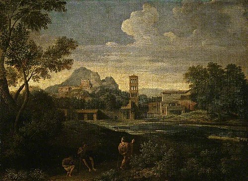 Landscape with figures, , Gaspard Dughet