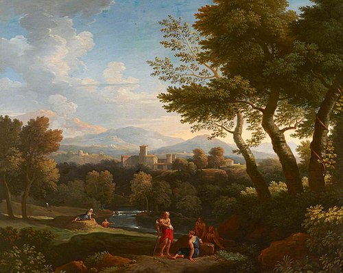 Landscape with a Distant View of a Town, 1660, Gaspard Dughet
