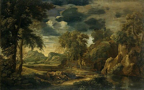 Wooded Rocky Landscape, 1655, Gaspard Dughet