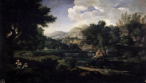 Landscape with Magdalen Worshipping the Cross, 1660, Gaspard Dughet
