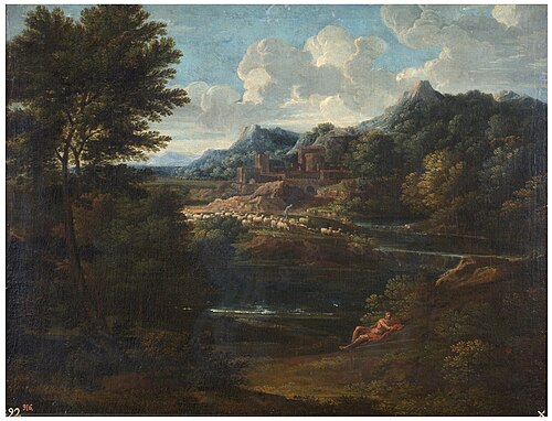 Paisaje con pastor, 1644, Gaspard Dughet