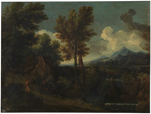 Paisaje con caminante, 1645, Gaspard Dughet