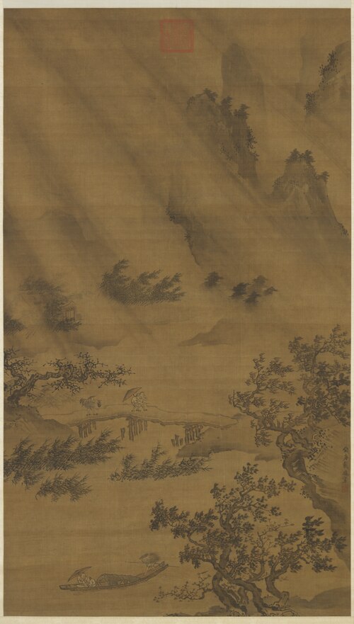 Boat Returing in Wind and Rain, , Dai Jin