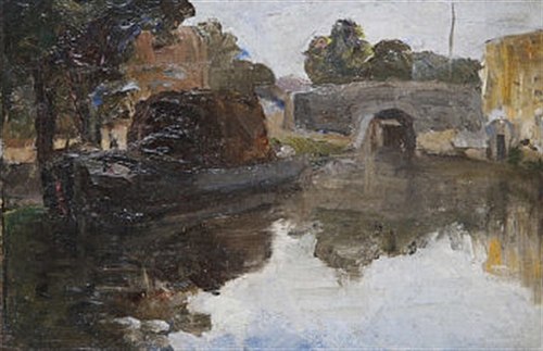 Turf barge at Leeson Street Bridge, , Sarah Purser