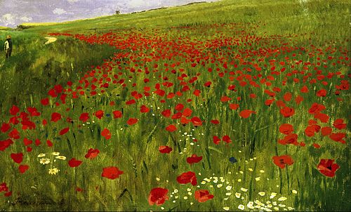 Meadow with Poppies, 1896, Pál Szinyei Merse