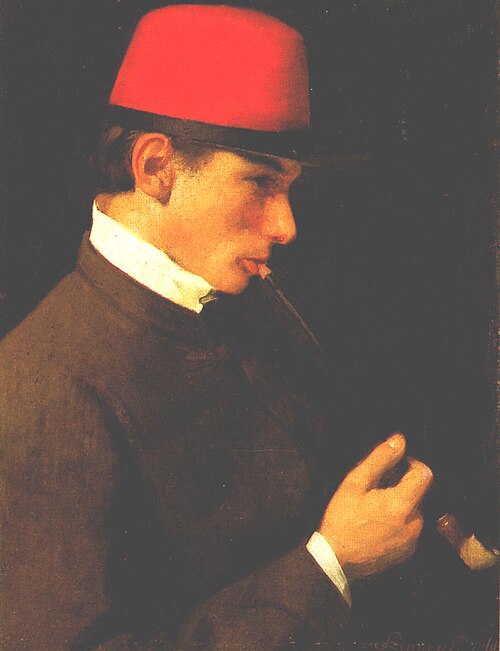 Zsigmond Szinyei Merse Smoking a Chibouk, 1866, Pál Szinyei Merse