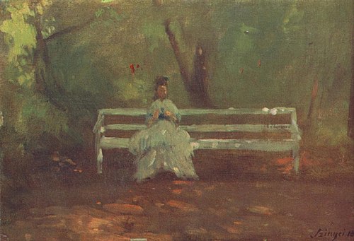 Woman on a Garden Seat, 1873, Pál Szinyei Merse
