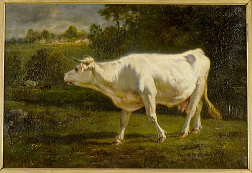 Vache fuyant l'orage, , Émile van Marcke