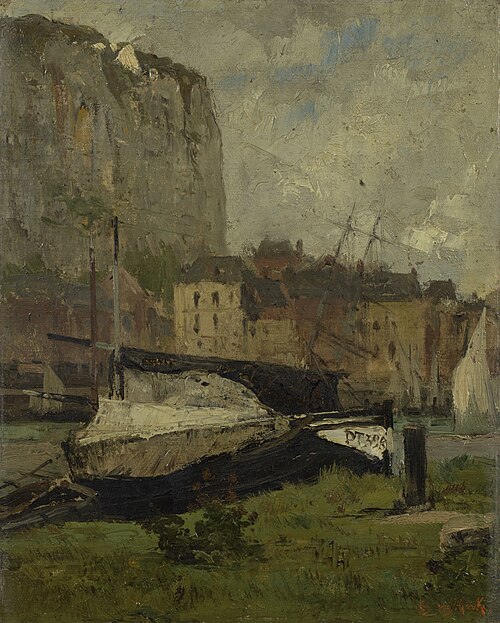 The cliffs at Tréport, 1866, Émile van Marcke