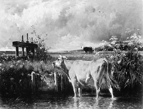 The Flood Gate, 1868, Émile van Marcke