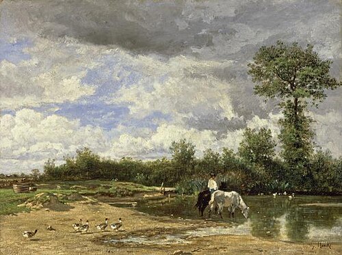 The Pond on the Common, 1858, Émile van Marcke