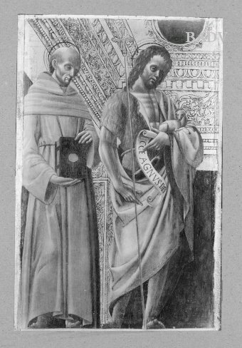 Two saints: Bernard and John Bapt., 1461, Bernardo Zenale